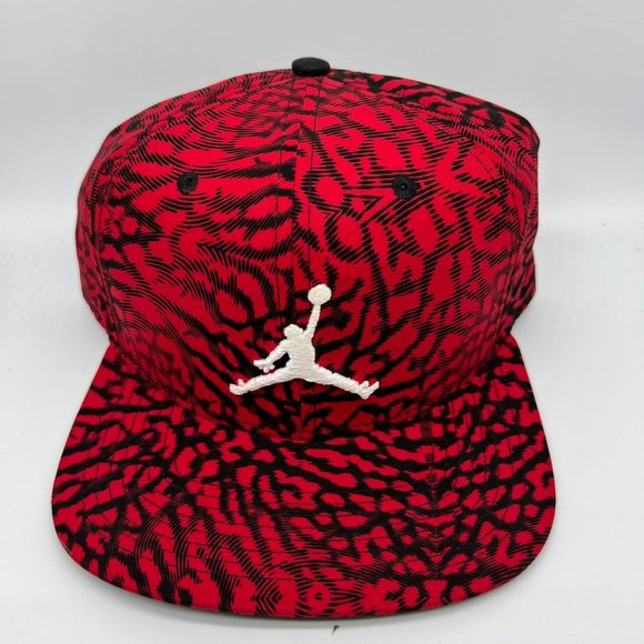 Air Jordan Cement Elephant Red Jumpman Hat Snapback Cap Men - Picture 1 of 7